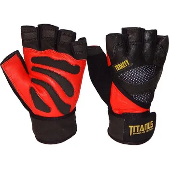 Fitness rukavice TITANUS rukavice Trinity (červená) XL Červená