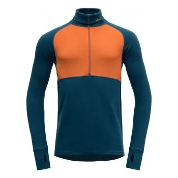 Devold EXPEDITION pánský rolák s půlzipem Flame/Flood