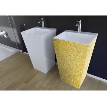 Umyvadlo Besco VERA (LUZZI) 50 x 40 x 85 cm KELUZGLAM01 umyvadlo volně stojící zlaté