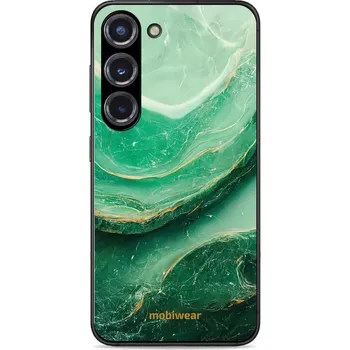 Pouzdro na mobilní telefon Lesklý kryt Mobiwear Glossy - Samsung Galaxy S23 - G023G - Zelený mramor (Prémiové lesklé pouzdro, obal, kryt Mobiwear Glossy na mobil Samsung Galaxy S23 - G023G - Zelený mramor, materiál Plast + TPU silikon - krytí po všech stranách, neošoupatelný potisk