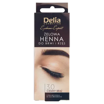Barva na řasy a obočí Delia Cosmetics Henna Tint gel 15 ml 3.0 tmavě hnědý