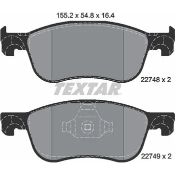 Brzdová destička Sada brzdových destiček, kotoučová brzda TEXTAR 2274801
