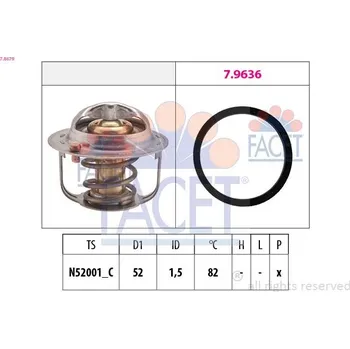 Těsnění motoru Termostat, chladivo FACET 7.8679