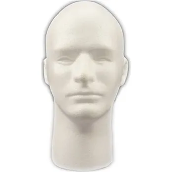 Figurína Figurína mužské hlavy s tváří polystyren 28 cm