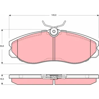 Brzdová destička Sada brzdových destiček, kotoučová brzda TRW GDB3313