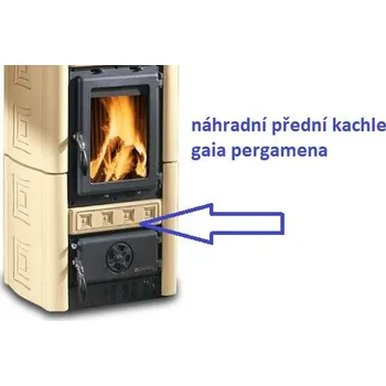 Krbová kamna La Nordica - náhradní kachle přední - gaia pergamena