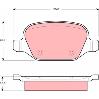 Brzdová destička Sada brzdových destiček, kotoučová brzda TRW GDB1520
