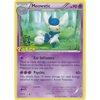 Sběratelská karetní hra Meowstic 043/106 - Flashfire Typ karty: Holo