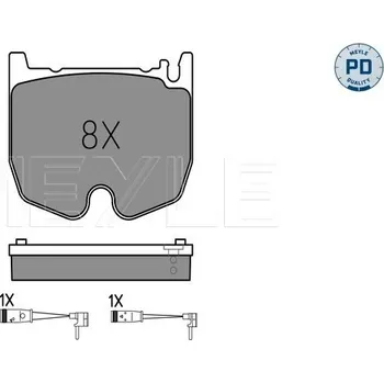 Brzdová destička Sada brzdových destiček, kotoučová brzda MEYLE 025 235 4117/PD