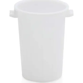 kbelík Kruhové vědro, objem 75 l, plastové, barva bílá