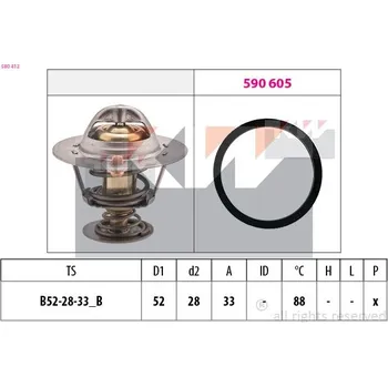 Těsnění motoru Termostat, chladivo KW 580 412