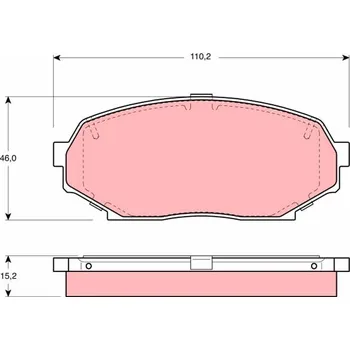 Brzdová destička Sada brzdových destiček, kotoučová brzda TRW GDB1028