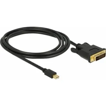 Video kabel Delock - Kabel adaptéru - jeden spoj - Mini DisplayPort (M) do DVI-D (M) - DisplayPort 1.1 - 2 m - pasivní, křídlové šrouby - černá