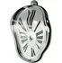 Hodiny Rozteklé hodiny 11,5 x 18 cm stříbrné/bílé