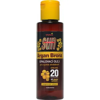 Přípravek na opalování Vivaco Sun Argan Bronz opalovací olej SPF20 100 ml