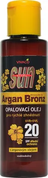 Přípravek na opalování Vivaco Sun Argan Bronz opalovací olej SPF20 100 ml