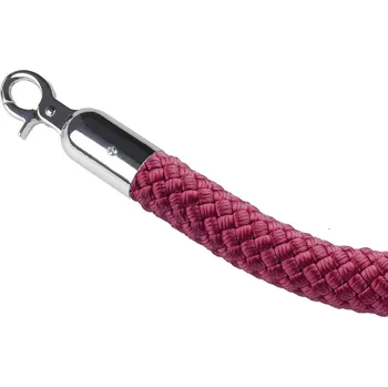 Lano Pletené lano pro zahrazovací sloupek, 1,5 m, vínová červená