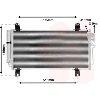 Výparník klimatizace Kondenzátor, klimatizace VAN WEZEL 27005231