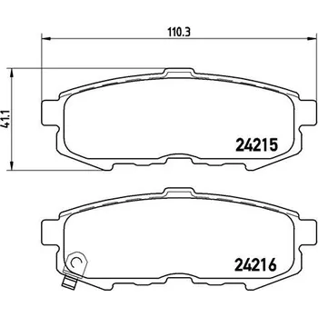 Brzdová destička Sada brzdových destiček, kotoučová brzda BREMBO P 49 042