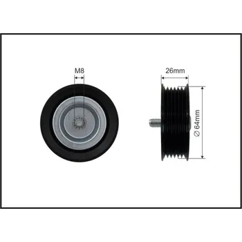 Vratná/vodicí kladka, klínový žebrový řemen Caffaro 443-22