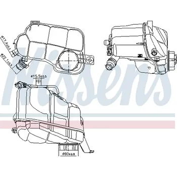 Chladič motoru Vyrovnávací nádoba, chladivo NISSENS 996297