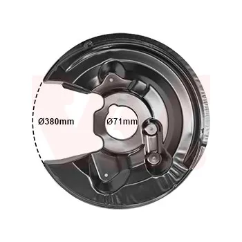 Brzdový kotouč Ochranný plech proti rozstřikování, brzdový kotouč VAN WEZEL 5765373