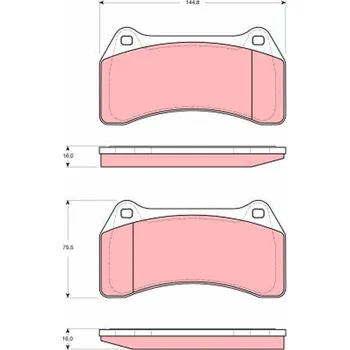 Brzdová destička Sada brzdových destiček, kotoučová brzda TRW GDB1512