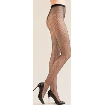 Dámské punčochy Síťované silonky Gabriella Kabarette 151 Velikost: XL/2XL, Barva: Černá