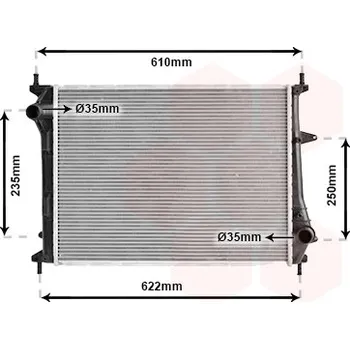 Autodíl Chladič, chlazení motoru VAN WEZEL 17002329