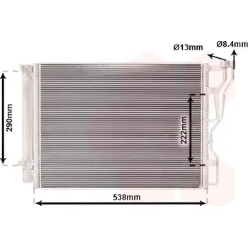Výparník klimatizace Kondenzátor, klimatizace VAN WEZEL 82005299