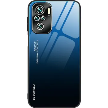 Pouzdro na mobilní telefon Obal Na Xiaomi Redmi Note 10 A 10S - Skleněný Barva: Modrá-Černá