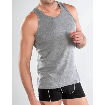 Pánské tílko Tričko Lama M-4002 TT-03 M-4XL melanžově šedá XL