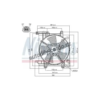 Motor automobilu Ventilátor chladiče NISSENS 85493