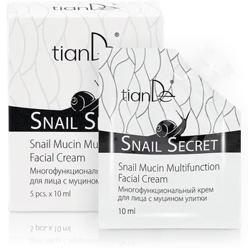 Pleťový krém tianDe Snail Secret vícefunkční krém na obličej s mucinem hlemýždě 5x 10 ml