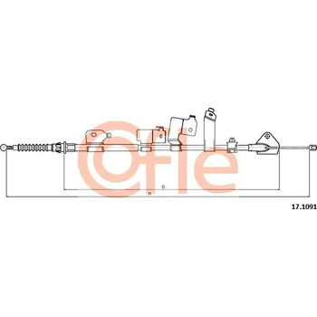 Auto-moto Tažné lanko, parkovací brzda COFLE 17.1091