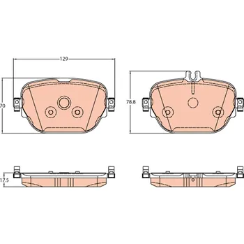Brzdová destička Sada brzdových destiček, kotoučová brzda TRW GDB2191