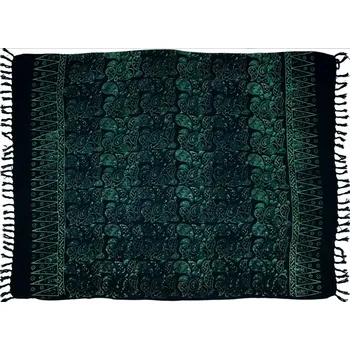 Šátek Sarong batikovaný, Paisley, pareo BO Batik, temně modrý