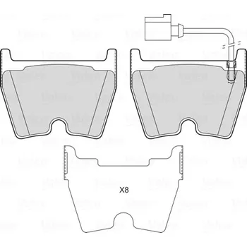Brzdová destička Sada brzdových destiček, kotoučová brzda VALEO 601757