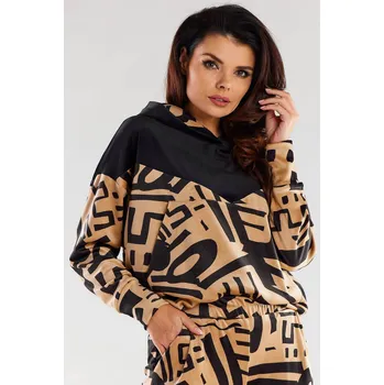 Dámská mikina Dámská mikina se vzorem A481 Barva: Béžová, Velikost: L/XL