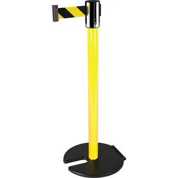 Plotový sloupek Zahrazovací sloupek stohovatelný 4,5 m, žlutá – černá / žlutá, PROFI