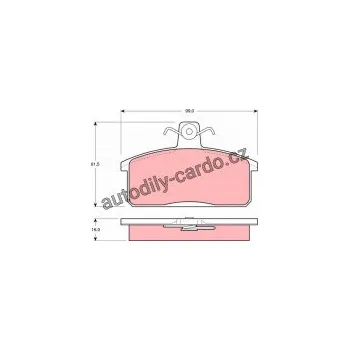 Brzdový systém Sada brzdových destiček TRW GDB1165 - SUZUKI SAMURAI