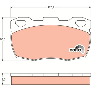 Brzdová destička Sada brzdových destiček, kotoučová brzda TRW GDB395
