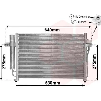 Výparník klimatizace Kondenzátor, klimatizace VAN WEZEL 82005087
