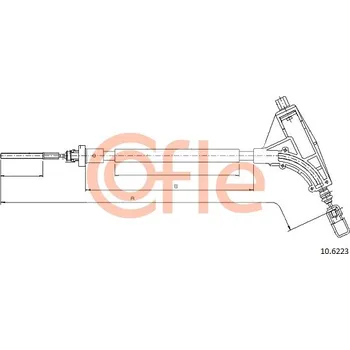 Lanko parkovací brzdy Tažné lanko, parkovací brzda COFLE 10.6223