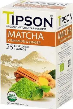 Čaj Tipson Tea Matcha Cinnamon & Ginger BIO 25x 1,5 g