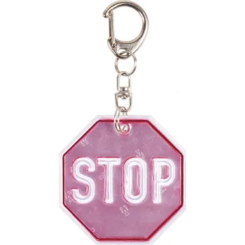 Reflexní přívěsek - Stůj, dej přednost v jízdě! - splňuje EN 13356 | EN 17353