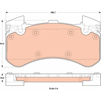 Brzdová destička Sada brzdových destiček, kotoučová brzda TRW GDB1911