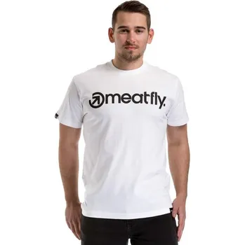 Pánské tričko Meatfly Logo T-Shirt - H - černé pánské tričko s krátkým rukávem