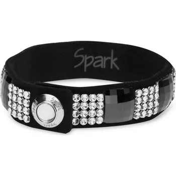 Náramek Náramek se Swarovski Elements krystaly černý Monaco B4MESH2493CZCJ Krystal Jet