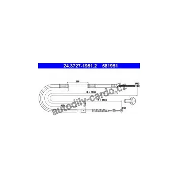 Auto-moto Lanko ruční brzdy ATE 24.3727-1951 (AT 581951)